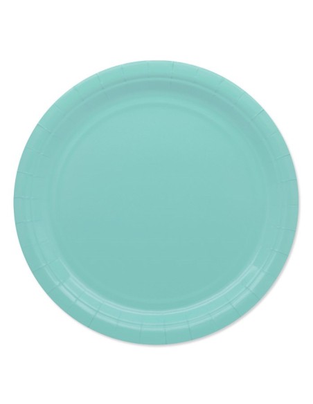 25 PIATTI CARTA 24 CM ECOLOR ACQUA MARINA PLASTIC FREE - 25 PIATTI CARTA 24 CM ECOLOR ACQUA MARINA PLASTIC FREE -
