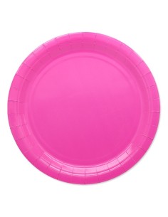 25 PIATTI CARTA 24 CM ECOLOR FUCSIA PLASTIC FREE - L'Officina 2
