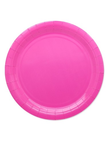 25 PIATTI CARTA 24 CM ECOLOR FUCSIA PLASTIC FREE - L'Officina