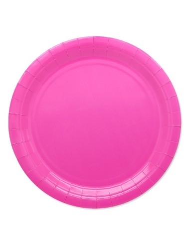 25 PIATTI CARTA 24 CM ECOLOR FUCSIA PLASTIC FREE