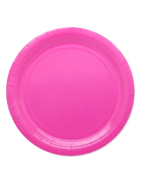 25 PIATTI CARTA 24 CM ECOLOR FUCSIA PLASTIC FREE - L'Officina 25 PIATTI CARTA 24 CM ECOLOR FUCSIA PLASTIC FREE - L'Officina