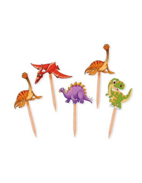 25 PICKS SAGOMATI DINOSAURI JURASSIC 4X7CM - L'Officina delle