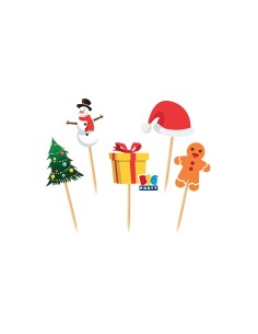 25 PICKS SAGOMATI NATALE 4X7CM - L'Officina delle feste 2