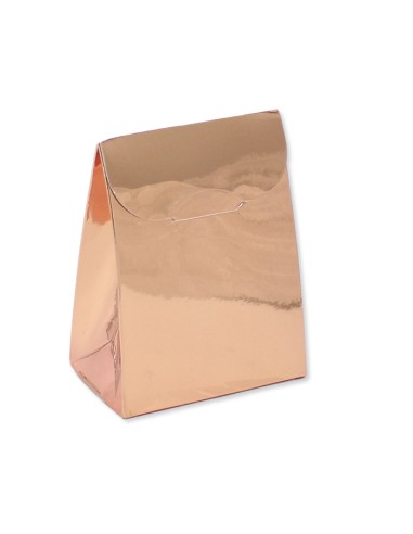 25 SCAT.SACCHETTO ROSE GOLD METAL CM.6X8X3,5 - L'Officina delle