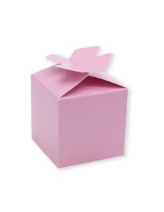 25 SCATOLINE CUBETTO FIOCCO ROSA 5X7X5CM - L'Officina delle 2