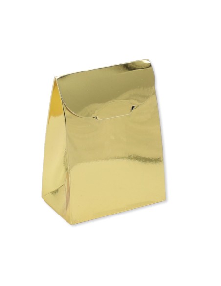 25 Scatoline portaconfetti in cartoncino 6 x 8 x 3,5 cm Oro