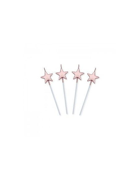 4 CANDELINE PICK STELLE ROSE GOLD METAL CM.13 - L'Officina