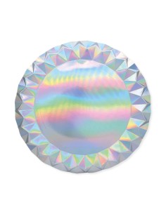 5 SOTTOPIATTI DIAMANT CM.32 IRIDESCENTI - L'Officina delle feste 2
