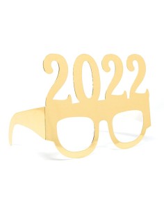 6 OCCHIALI IN CARTA 2022 ORO METAL - L'Officina delle feste 2