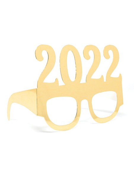 6 OCCHIALI IN CARTA 2022 ORO METAL - L'Officina delle feste
