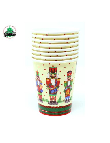 8 BICCHIERI CARTA 10CM SCHIACCIANOCI - L'Officina delle feste