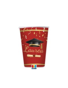 8 BICCHIERI CARTA 200CC LAUREA GLAMOUR - L'Officina delle feste 2