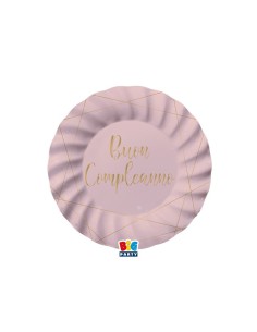 8 PIATTI CARTA 20CM. BUON COMPLEANNO ROSE E ORO - L'Officina 2