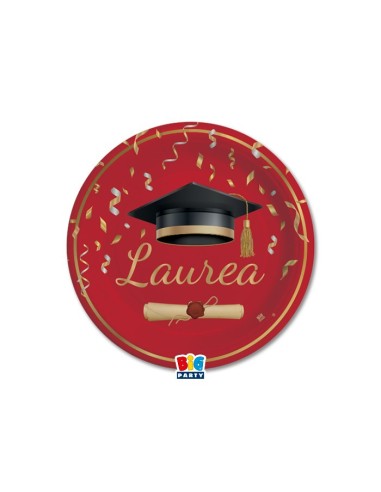 8 PIATTI CM.18 LAUREA GLAMOUR - L'Officina delle feste