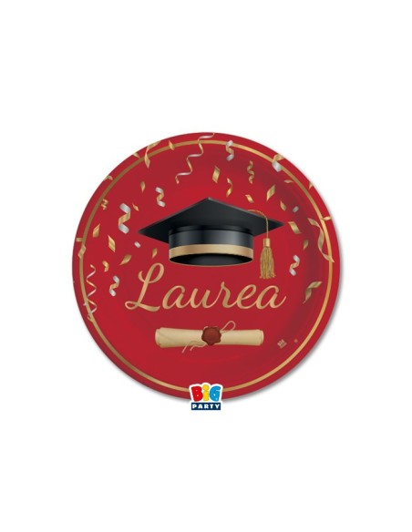 8 PIATTI CM.18 LAUREA GLAMOUR - L'Officina delle feste