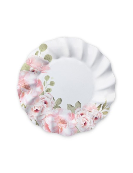 8 PIATTI CM.20 FLORAL - L'Officina delle feste