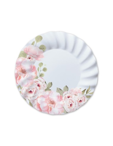 8 PIATTI CM.25 FLORAL - L'Officina delle feste