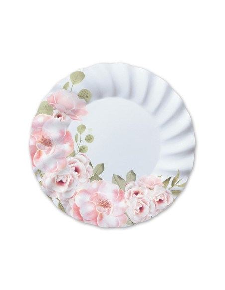 8 PIATTI CM.25 FLORAL - L'Officina delle feste