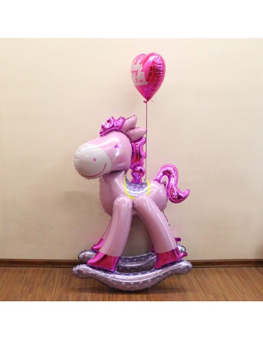 AIRWALKER CAVALLO A DONDOLO GIRL 58X127 - L'Officina delle feste