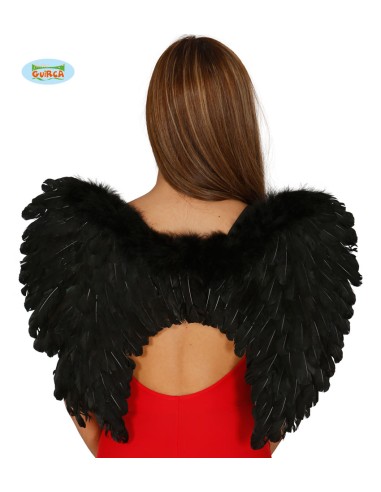 ALI PIUMATE NERE, 50 CM . - L'Officina delle feste