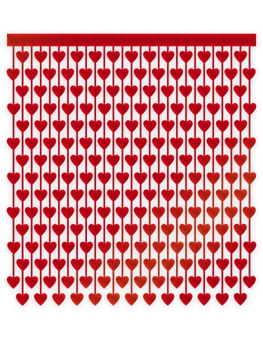 Backdrop Foil Cuori Rossi Metal 100 cm x 200 cm conf. 1pz -