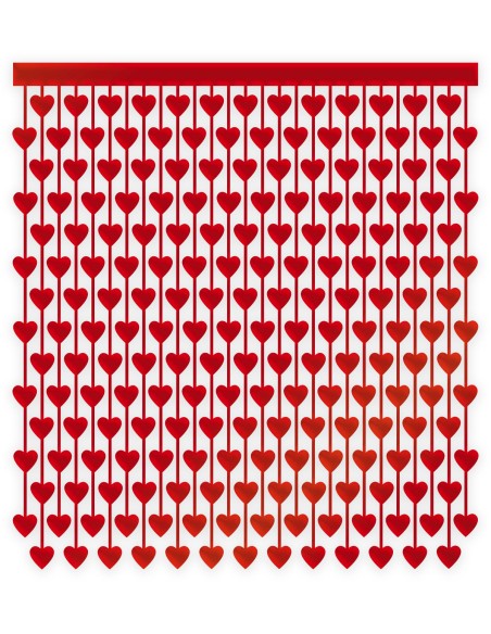 Backdrop Foil Cuori Rossi Metal 100 cm x 200 cm conf. 1pz -