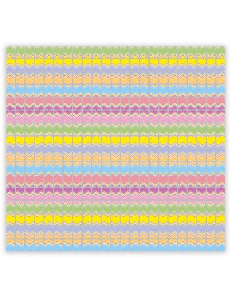Backdrop Foil Multicolor Onde Colori Macaron 100 cm x 200 cm -