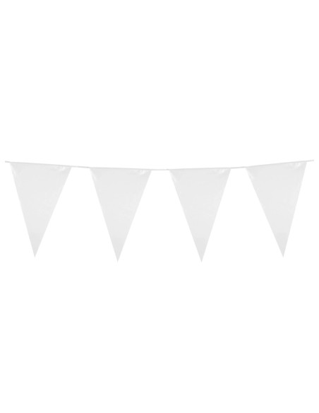 BANDIERINE 10MT BIANCHE PLASTICA 10MT - L'Officina delle feste