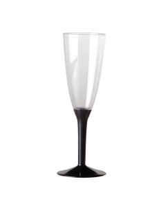 BASI FLUTE PLASTICA NERO H.8 CM CONF. 20PZ - L'Officina delle 2