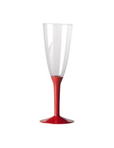 BASI FLUTE ROSSO IN PLASTICA H.8 CM CONF. 20PZ - L'Officina 2