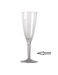 BASI FLUTE TRASPARENTE IN PLASTICA H.8 CM CONF. 20PZ - 2