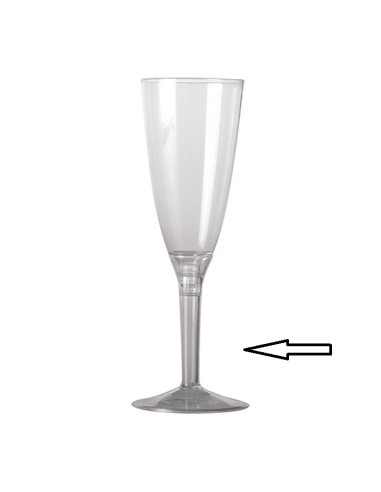 BASI FLUTE TRASPARENTE IN PLASTICA H.8 CM CONF. 20PZ -