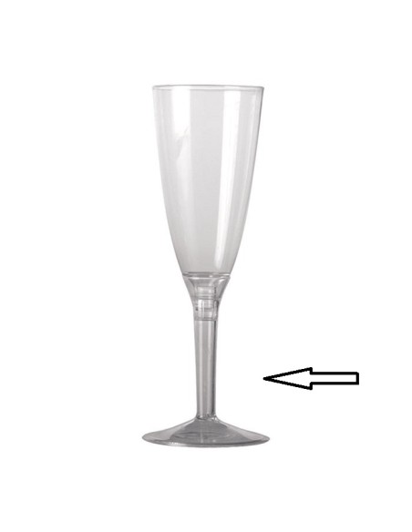 BASI FLUTE TRASPARENTE IN PLASTICA H.8 CM CONF. 20PZ - BASI FLUTE TRASPARENTE IN PLASTICA H.8 CM CONF. 20PZ -