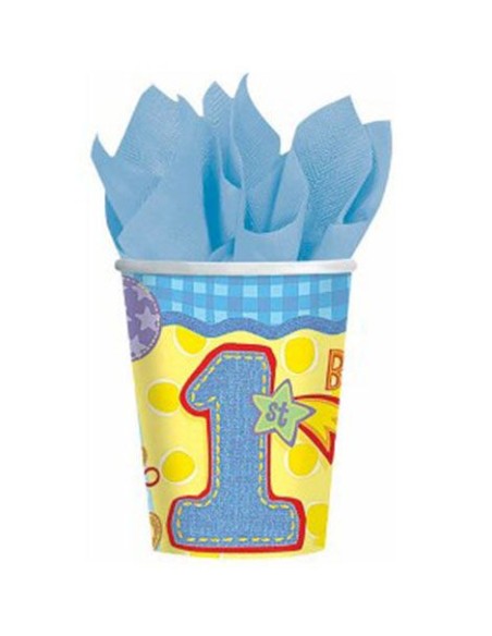 BICCHIERE 266ML HUGS & STITCHES BOY 8PZ - L'Officina delle feste