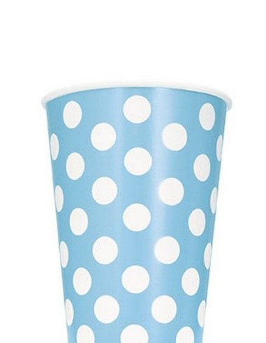 BICCHIERE 355ML CELESTE POIS BIANCHI PZ. 8 - L'Officina delle