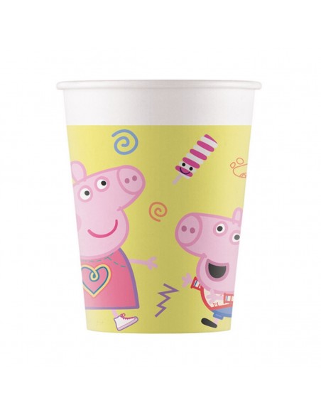 Bicchiere carta 200 ml Peppa Pig Messy 8 pz - L'Officina delle