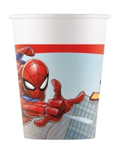 BICCHIERE CARTA 200ML SPIDERMAN CRIME FIGHTER 8PZ - L'Officina 2