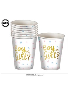 BICCHIERE CARTA BOY OR GIRL? STAMPA ORO 6PZ - L'Officina delle 2