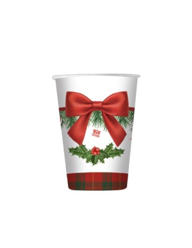 BICCHIERE CARTA CHRISTMAS KILT 8PZ CC.200 - L'Officina delle