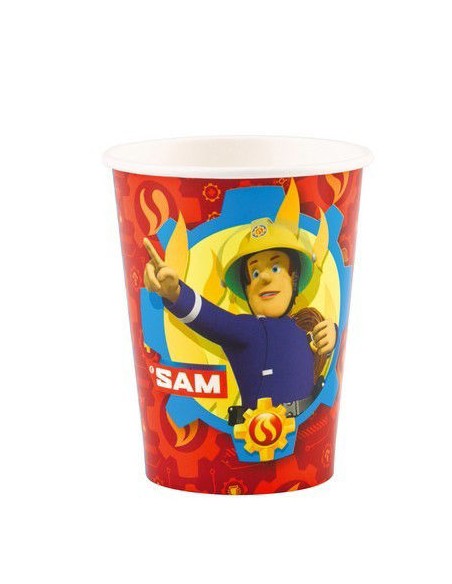 BICCHIERE CARTA SAM IL POMPIERE FIREMAN 250ML PZ. 8 -