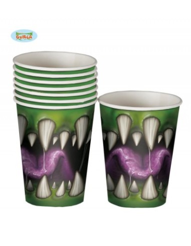 BICCHIERE DENTI MOSTRO HALLOWEEN PZ. 8 - L'Officina delle feste