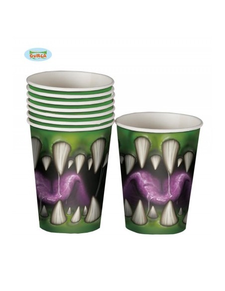 BICCHIERE DENTI MOSTRO HALLOWEEN PZ. 8 - L'Officina delle feste