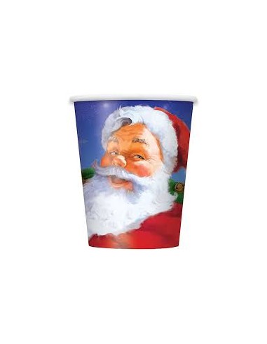 BICCHIERE HOLIDAY SANTA CLAUS PZ. 8 266ML - L'Officina delle