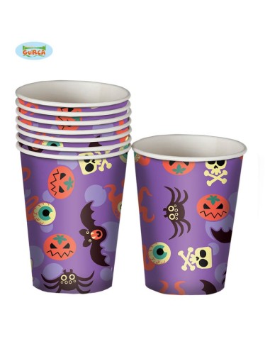 BICCHIERE MOSTRI 8 PZ. HALLOWEEN - L'Officina delle feste