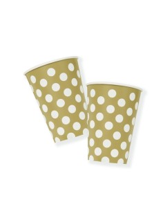 BICCHIERE ORO POIS BIANCHI 355ML 6PZ - L'Officina delle feste 2