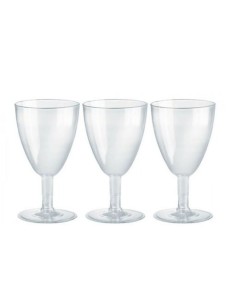 BICCHIERE PLASTICA ACQUA/VINO 20PZ TRASPARENTI - L'Officina 2