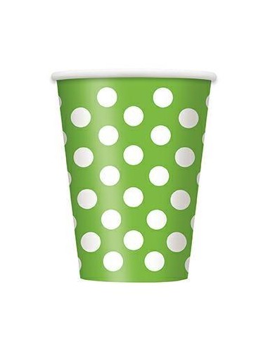 BICCHIERE PZ. 6 VERDE POIS BIANCHI 355ML - L'Officina delle