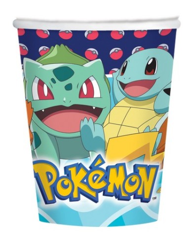 BICCHIERE PZ. 8 POKEMON 266ML - L'Officina delle feste