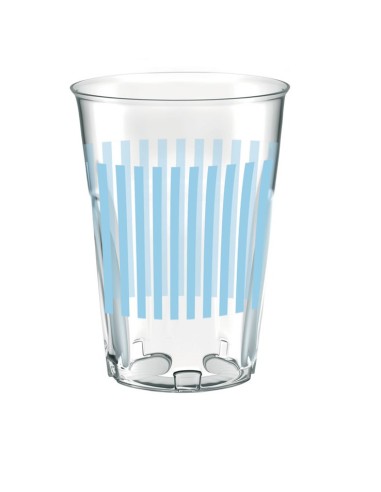 BICCHIERE RIGHE AZZ. 8PZ 30CL - L'Officina delle feste