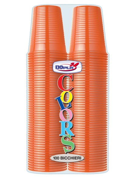 BICCHIERI 200CC ARANCIO 100PZ - L'Officina delle feste